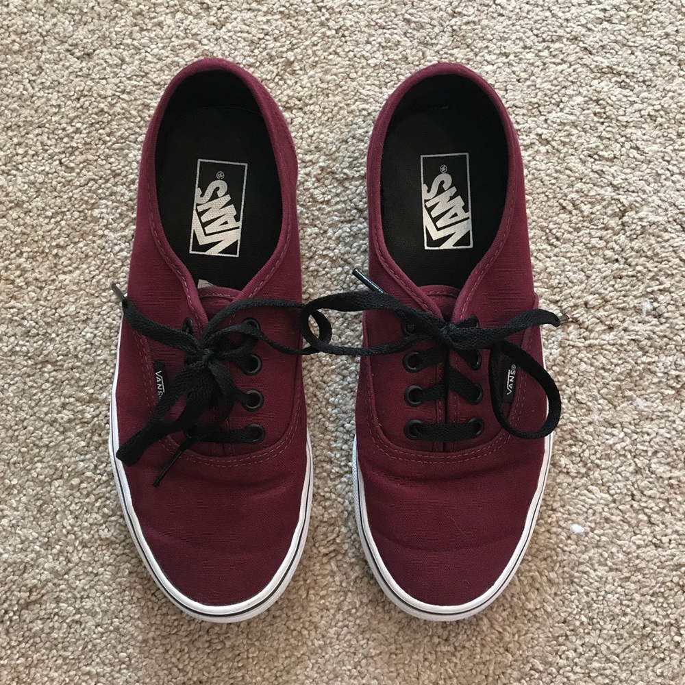 Maroon Low Top Vans